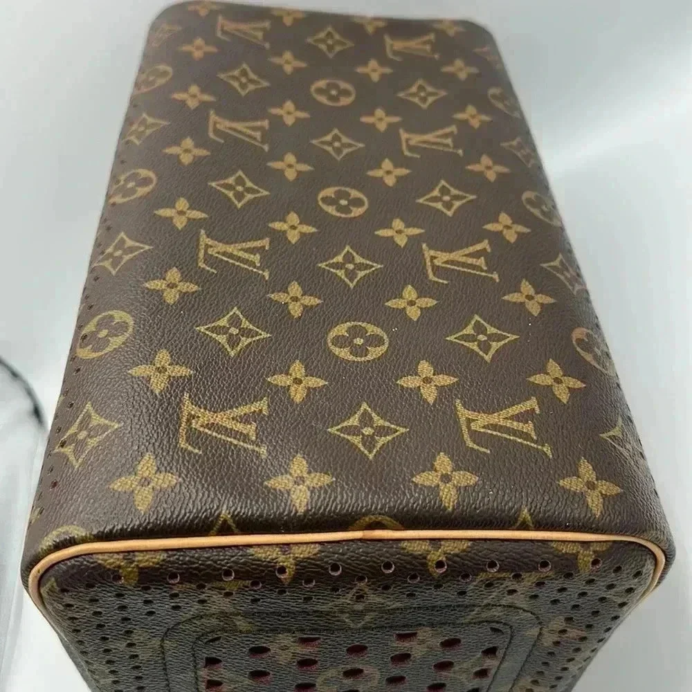 Louis Vuitton Speedy 30 Fuchsia Limited monogram perforated bag purse - Picture 9 of 13